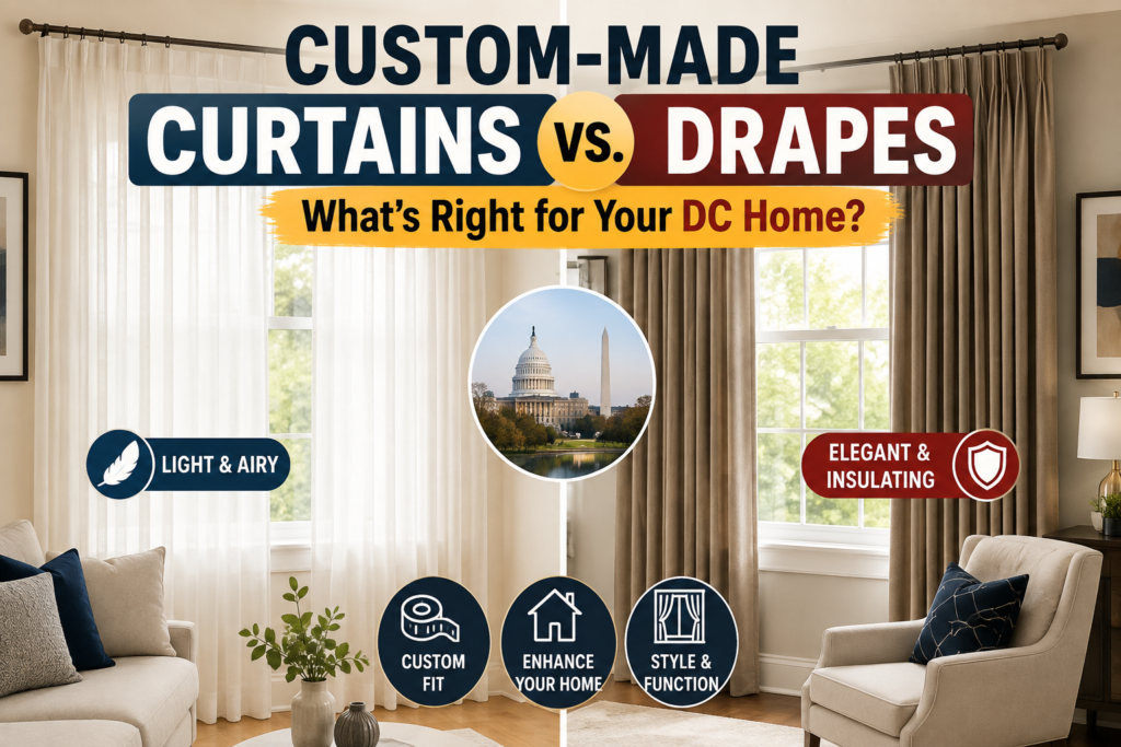 Custom-Made Curtains vs. Drapes: What’s Right for Your DC Home